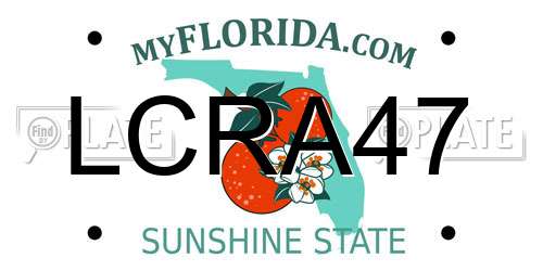 LCRA47 Florida License Plate