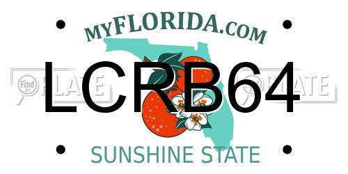 LCRB64 Florida License Plate