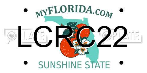 LCRC22 Florida License Plate