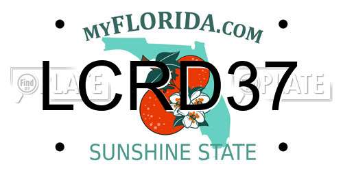 LCRD37 Florida License Plate
