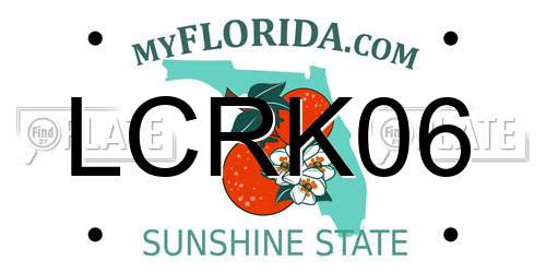 LCRK06 Florida License Plate