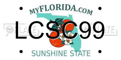 LCSC99 Florida License Plate