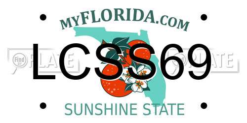 LCSS69 Florida License Plate