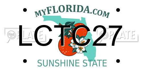 LCTC27 Florida License Plate