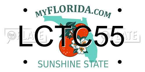 LCTC55 Florida License Plate