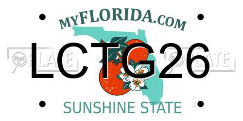 LCTG26 Florida License Plate