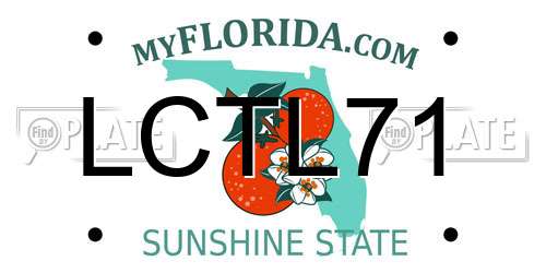 LCTL71 Florida License Plate
