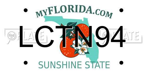 LCTN94 Florida License Plate
