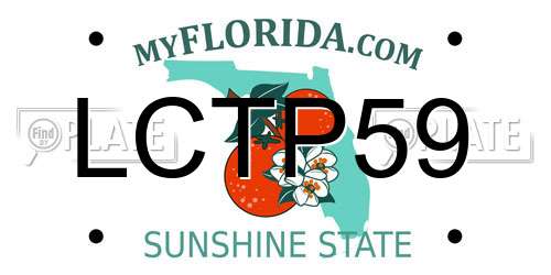 LCTP59 Florida License Plate