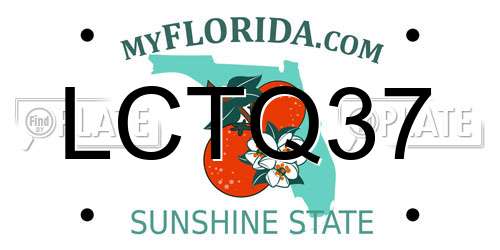 LCTQ37 Florida License Plate