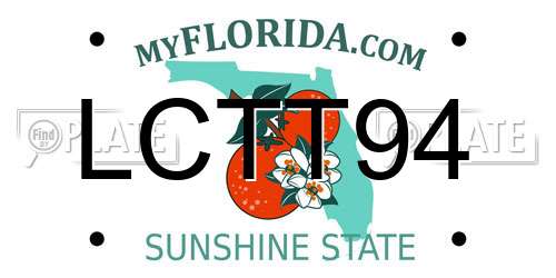 LCTT94 Florida License Plate