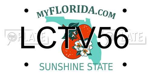 LCTV56 Florida License Plate