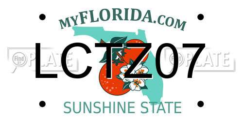 LCTZ07 Florida License Plate