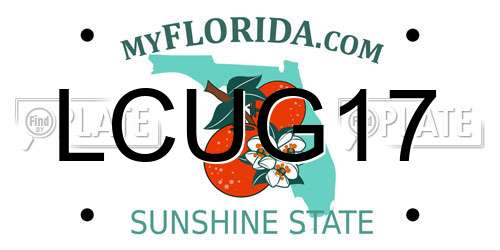 LCUG17 Florida License Plate