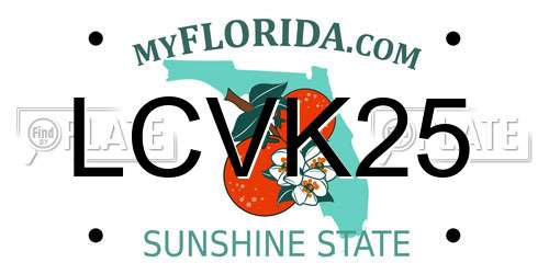 LCVK25 Florida License Plate
