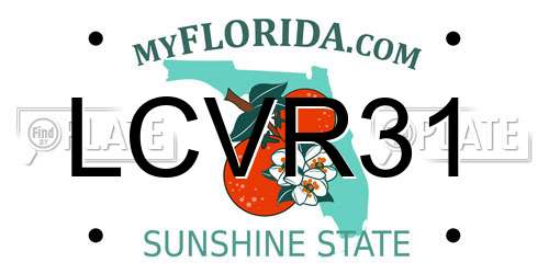 LCVR31 Florida License Plate