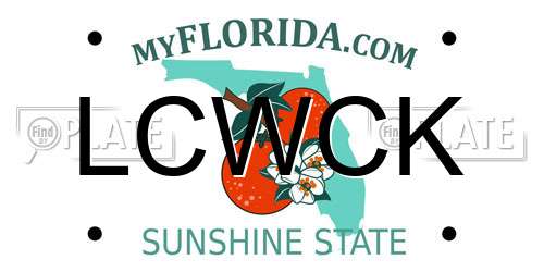 LCWCK Florida License Plate