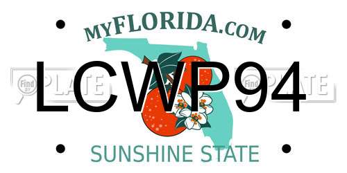 LCWP94 Florida License Plate