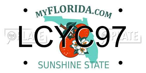LCYC97 Florida License Plate