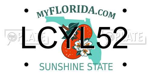 LCYL52 Florida License Plate
