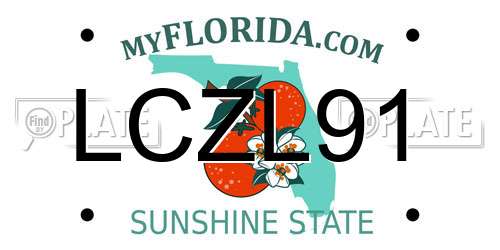 LCZL91 Florida License Plate