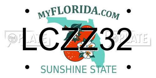 LCZZ32 Florida License Plate