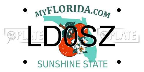 LD0SZ Florida License Plate