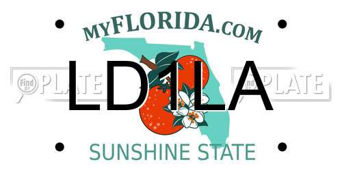 LD1LA Florida License Plate