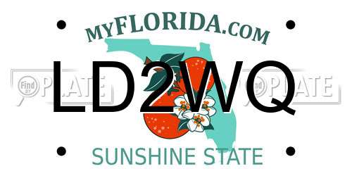 LD2WQ Florida License Plate
