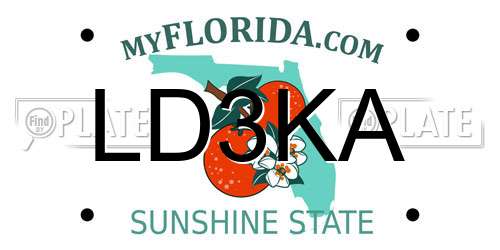 LD3KA Florida License Plate
