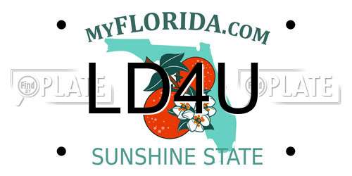 LD4U Florida License Plate