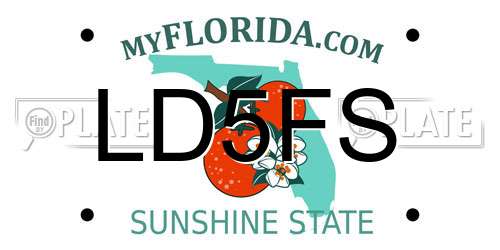 LD5FS Florida License Plate