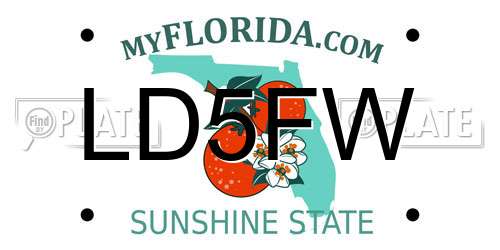 LD5FW Florida License Plate