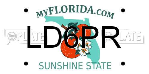 LD6PR Florida License Plate