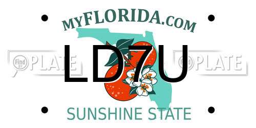 LD7U Florida License Plate