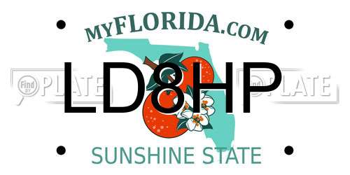 LD8HP Florida License Plate