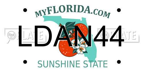 LDAN44 Florida License Plate