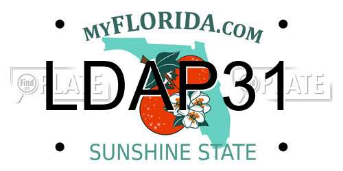 LDAP31 Florida License Plate