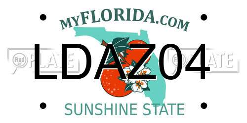 LDAZ04 Florida License Plate