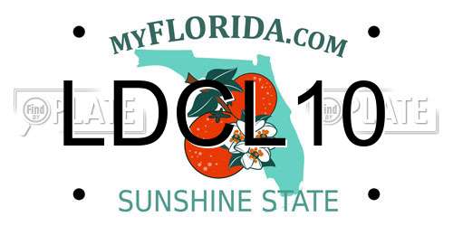 LDCL10 Florida License Plate
