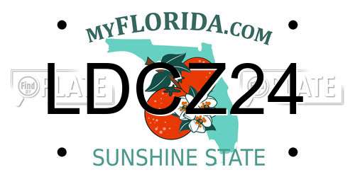 LDCZ24 Florida License Plate