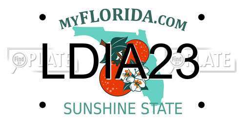 LDIA23 Florida License Plate
