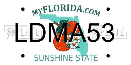 LDMA53 Florida License Plate