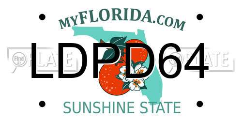 LDPD64 Florida License Plate