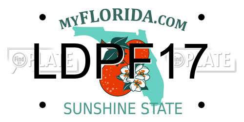 LDPF17 Florida License Plate