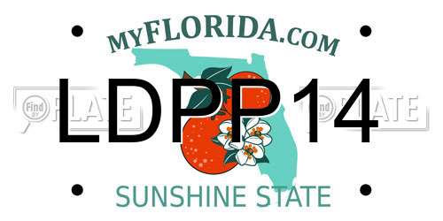 LDPP14 Florida License Plate