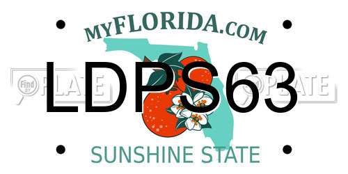 LDPS63 Florida License Plate