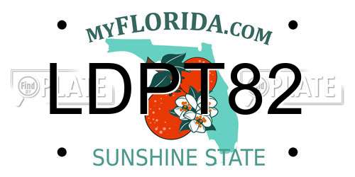 LDPT82 Florida License Plate