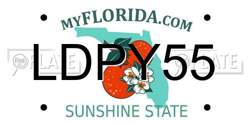 LDPY55 Florida License Plate