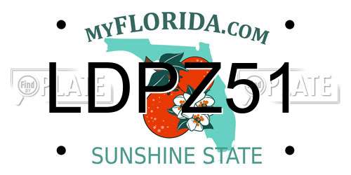 LDPZ51 Florida License Plate